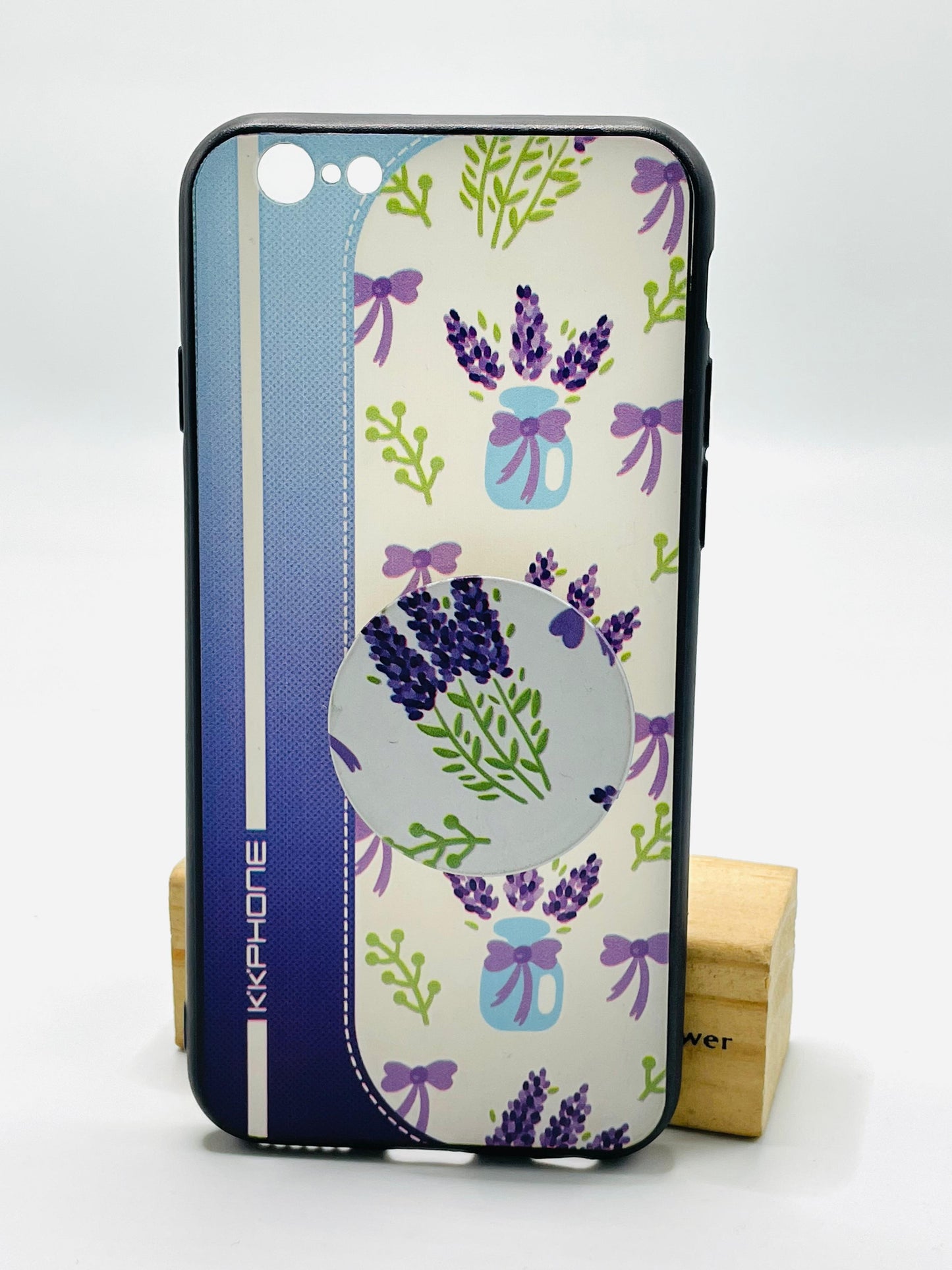 Iphone 6/6S Print Flower Case with Pop socket