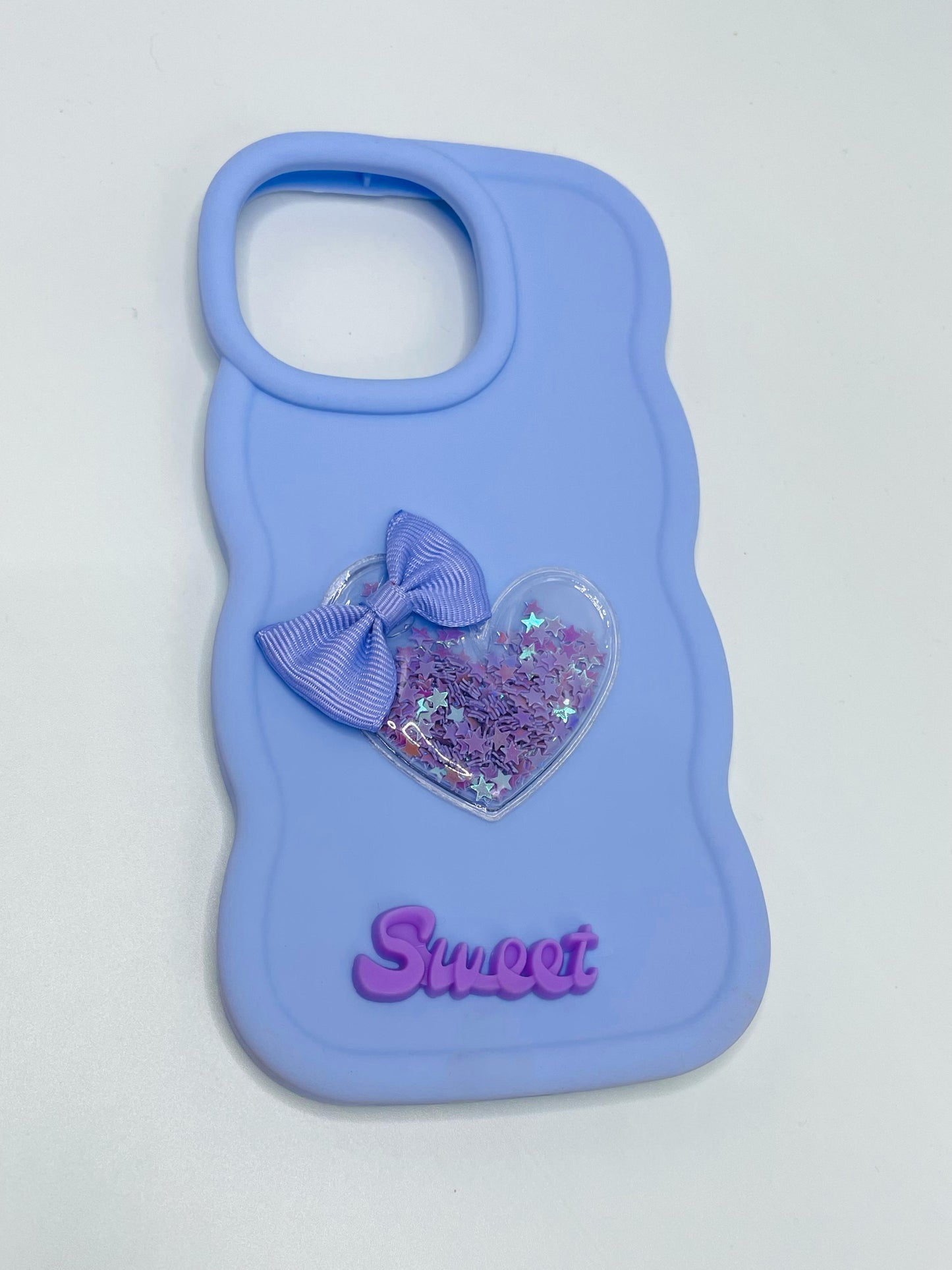 Iphone 14 pro max Soft Glitter Heart Case