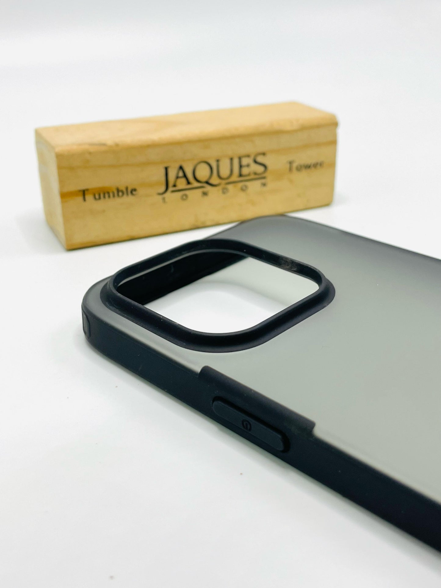 Iphone 15 pro Black Border GWS Premium Matte Clear Case