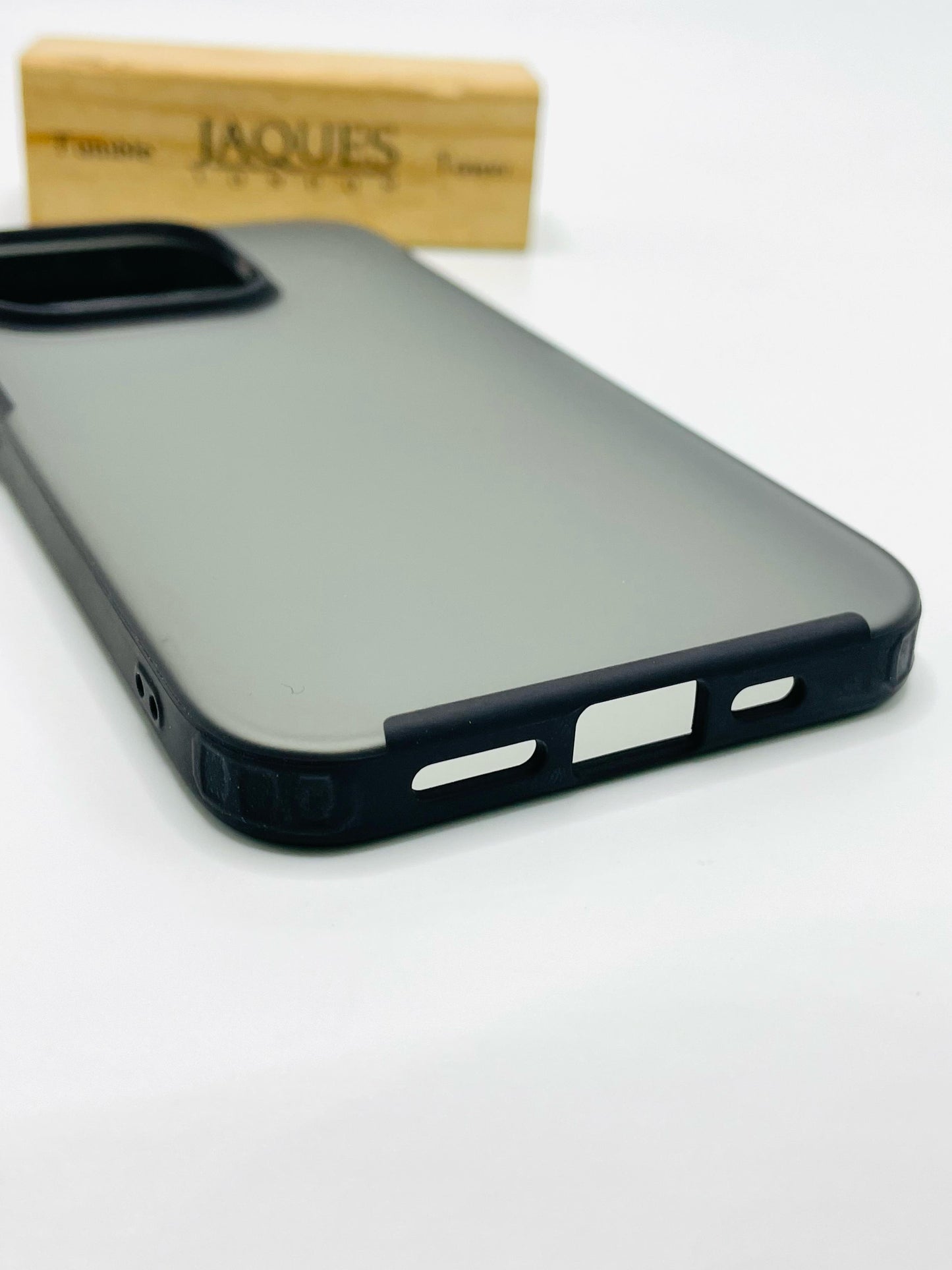 Iphone 15 pro Black Border GWS Premium Matte Clear Case