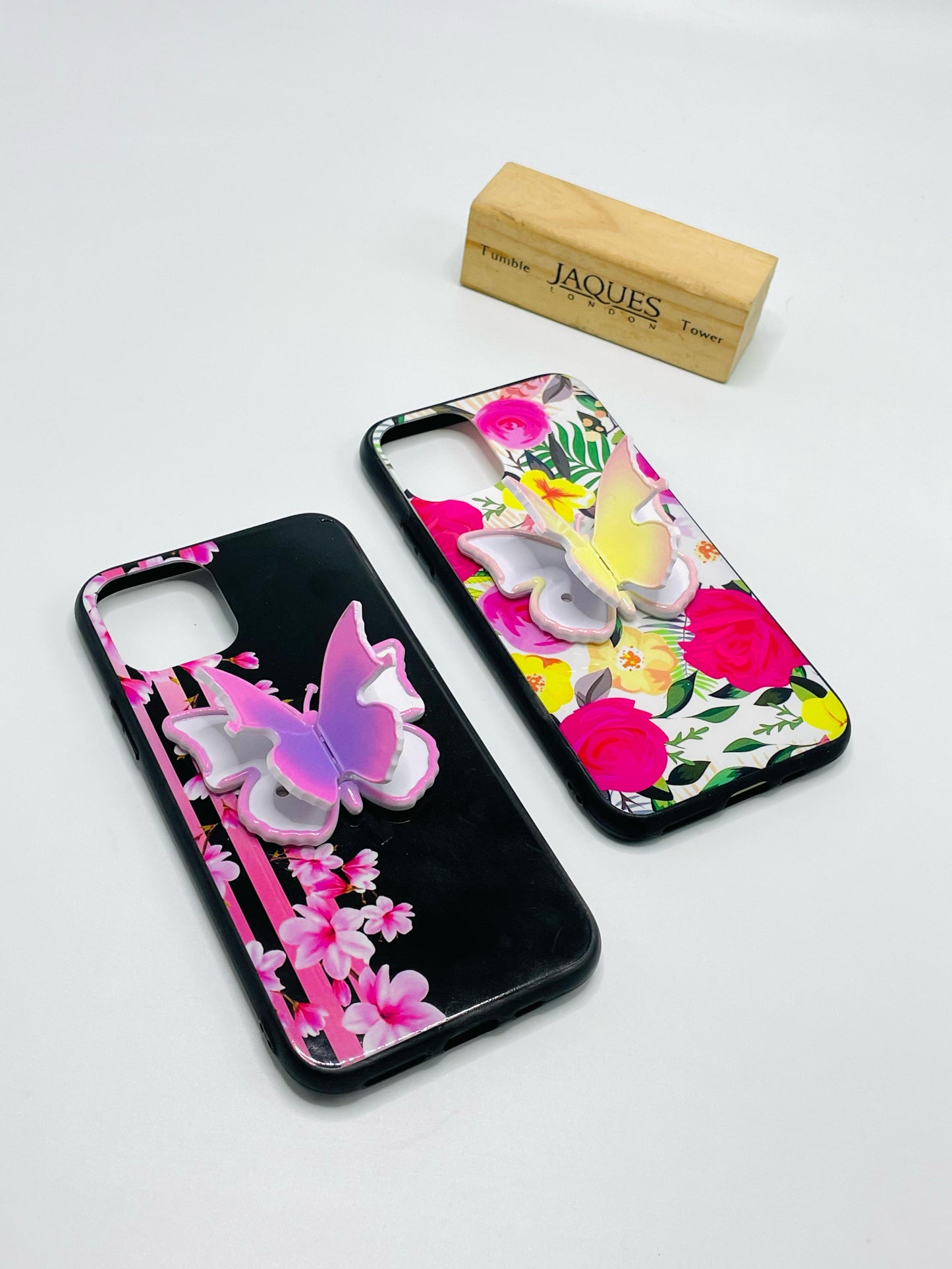 Iphone 11 pro Fancy Case with Butterfly Pop Socket