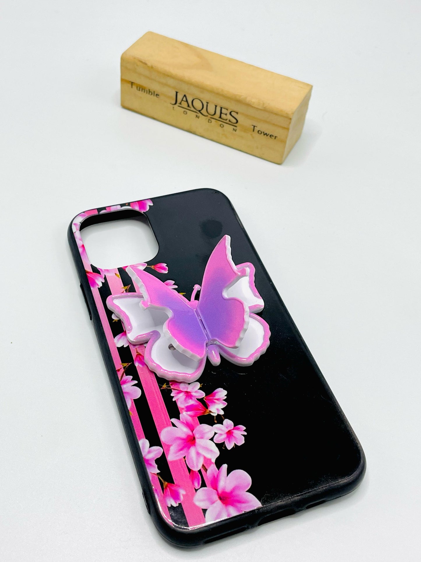 Iphone 11 pro Fancy Case with Butterfly Pop Socket