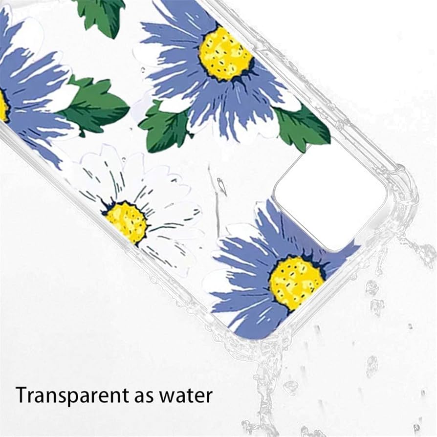 iPhone 12 pro Jacyren Blue Flower Shockproof Case with Pack of Two Temperd