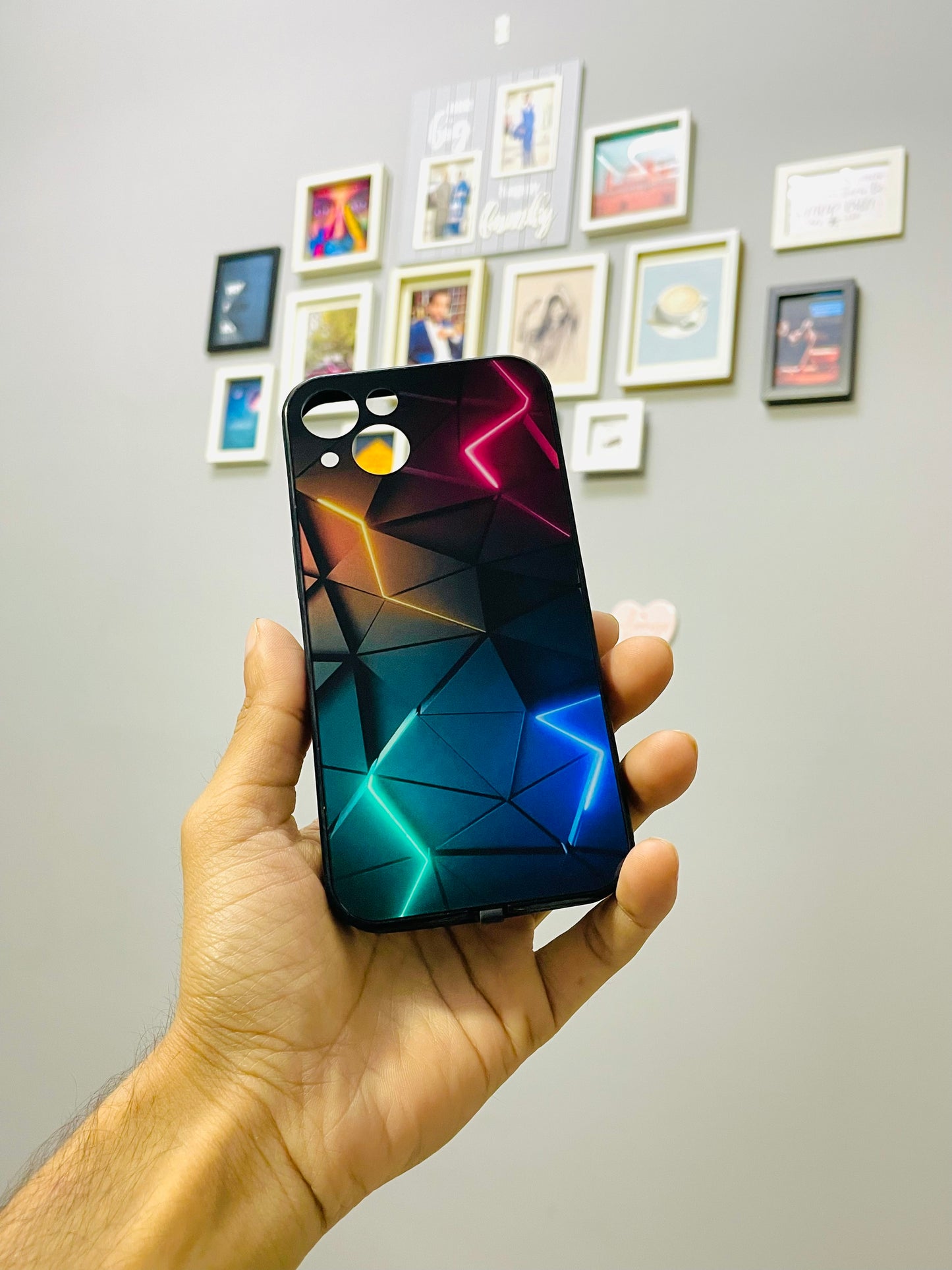 iPhone 13 Machine P.C.BA Design LED Light Glass Case