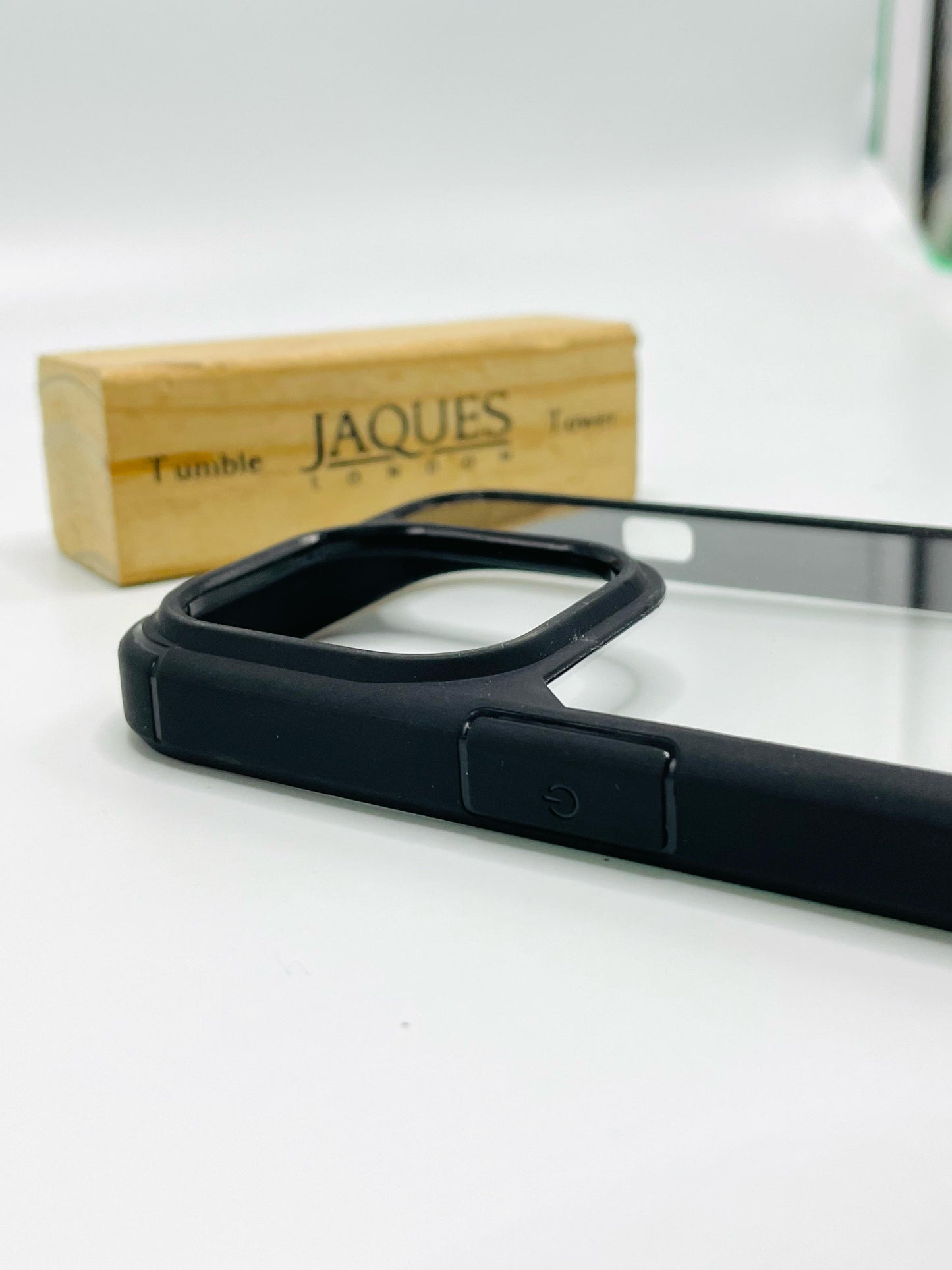 Iphone 15 pro Black Border GWS Premium Crystal Clear Case