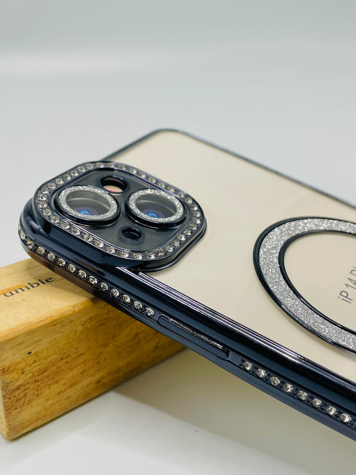 iPhone 14 Plus Caseative Glitter Bling Clear Magnetic Case Compatible with MagSafe Wireless Charging