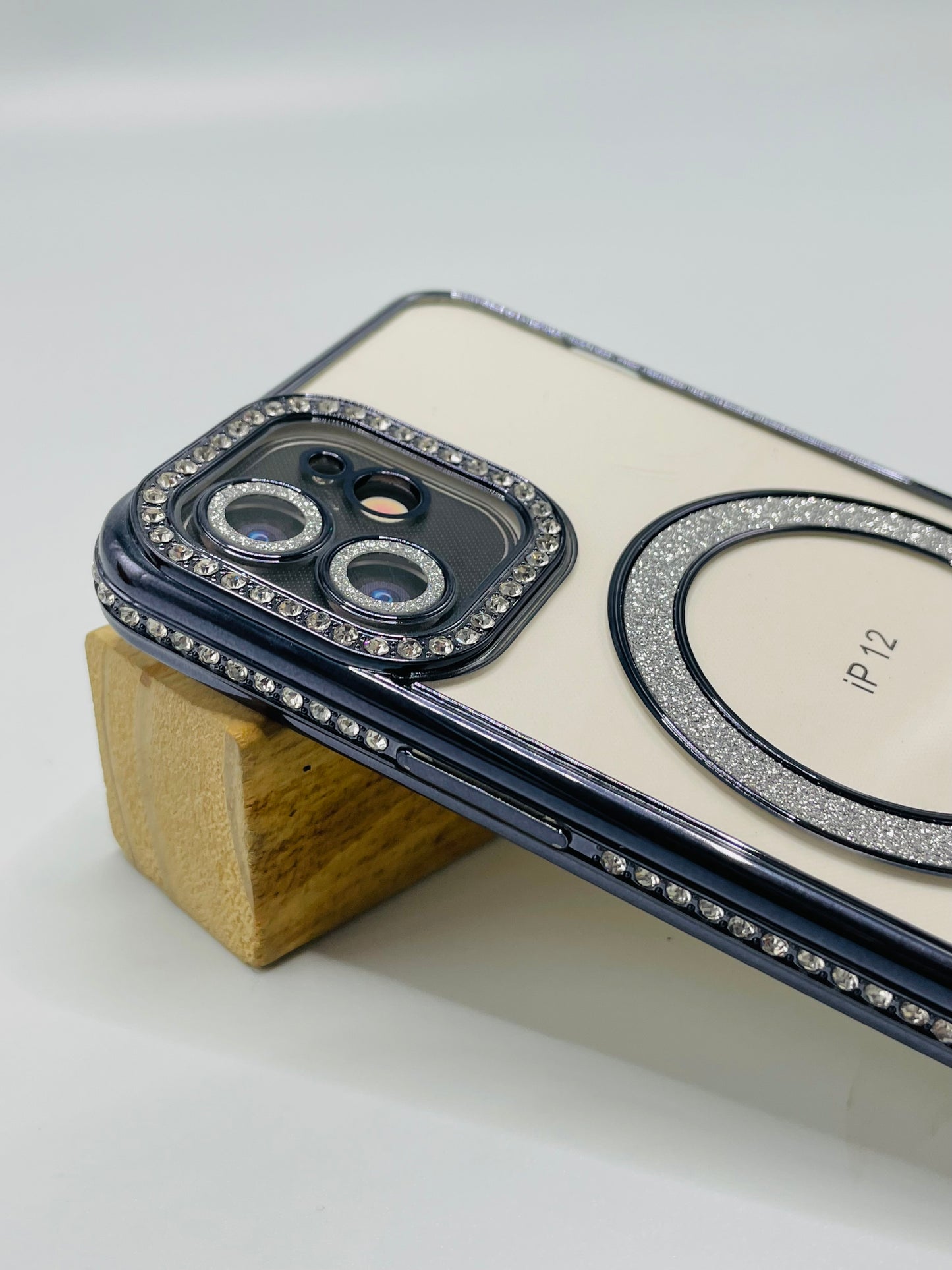 iPhone 12 Caseative Glitter Bling Clear Magnetic Case Compatible with MagSafe Wireless Charging