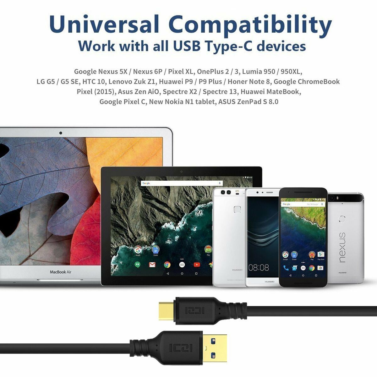 ICZi USB-A to C Cable