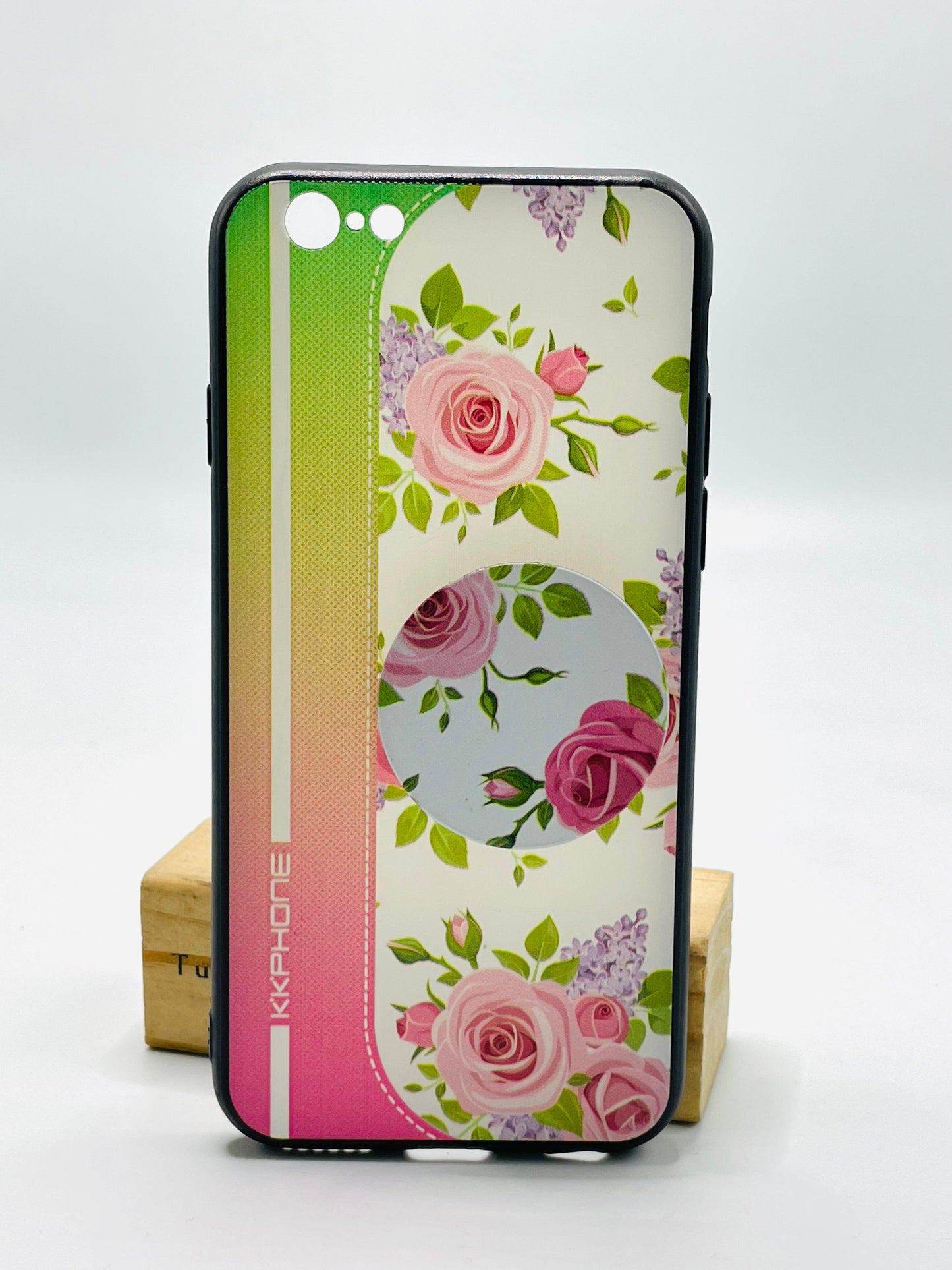 Iphone 6/6S Print Flower Case with Pop socket