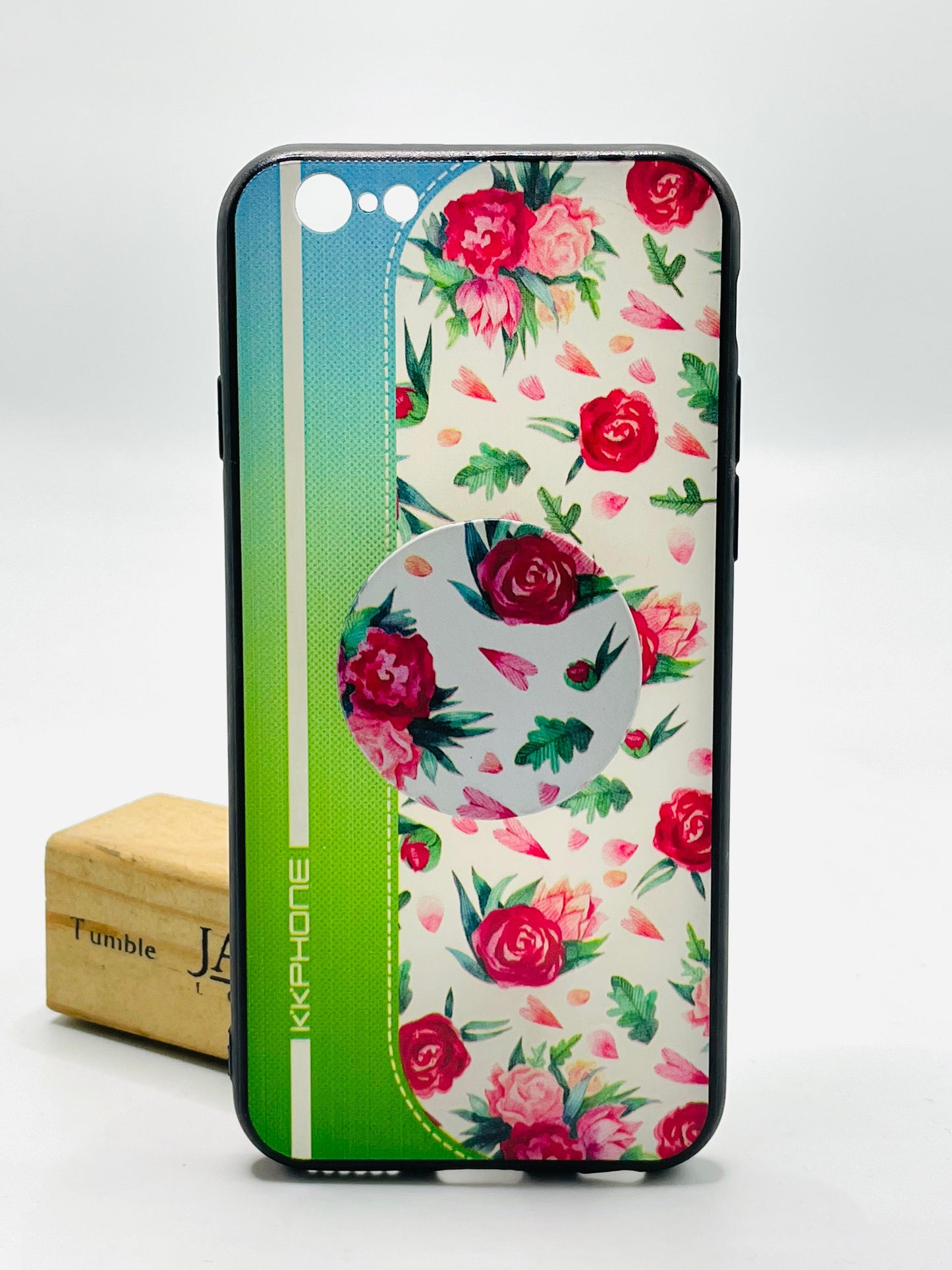 Iphone 6/6S Print Flower Case with Pop socket