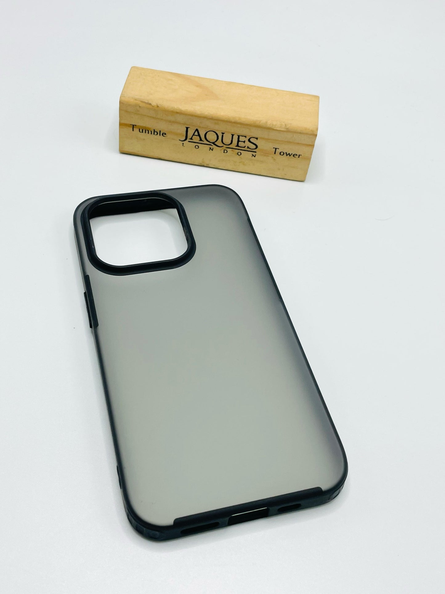 Iphone 15 pro Black Border GWS Premium Matte Clear Case