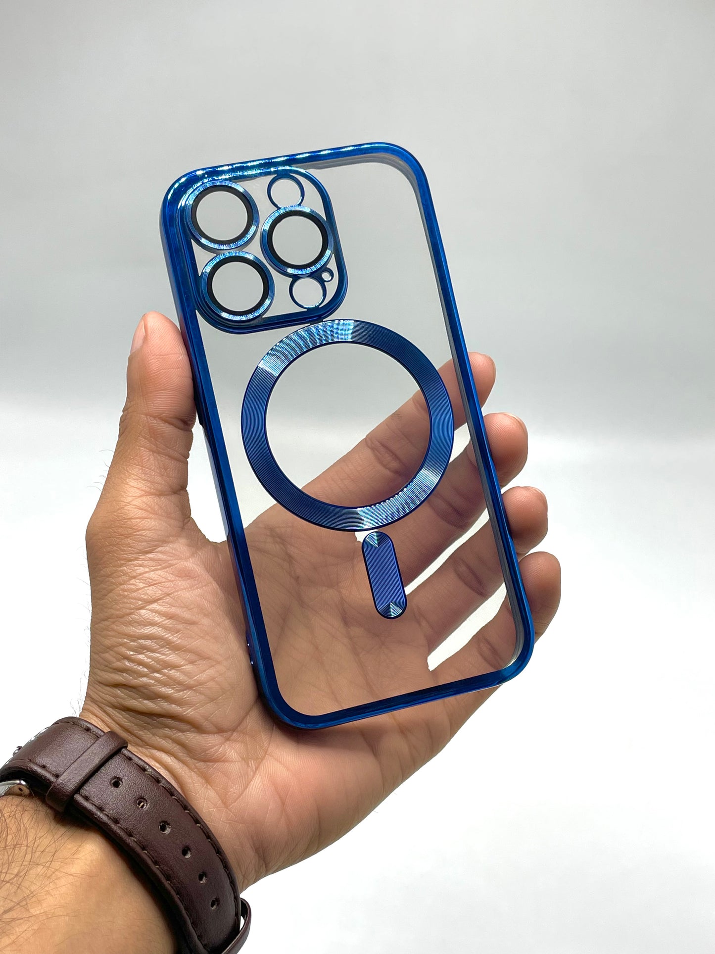 iPhone 15 pro Chrome Magsafe Case with Camera Protection Lens