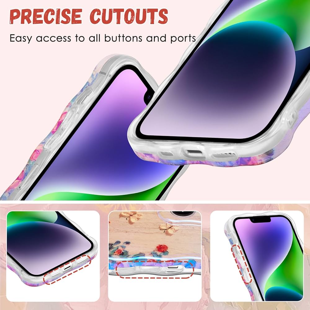 iPhone 11 pro max Ottwen Luxury Laser Oil Painting Flower Case