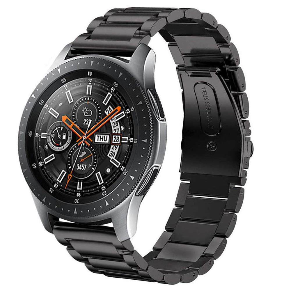 20mm Black Stainless Steel Strap for Samsung Watch