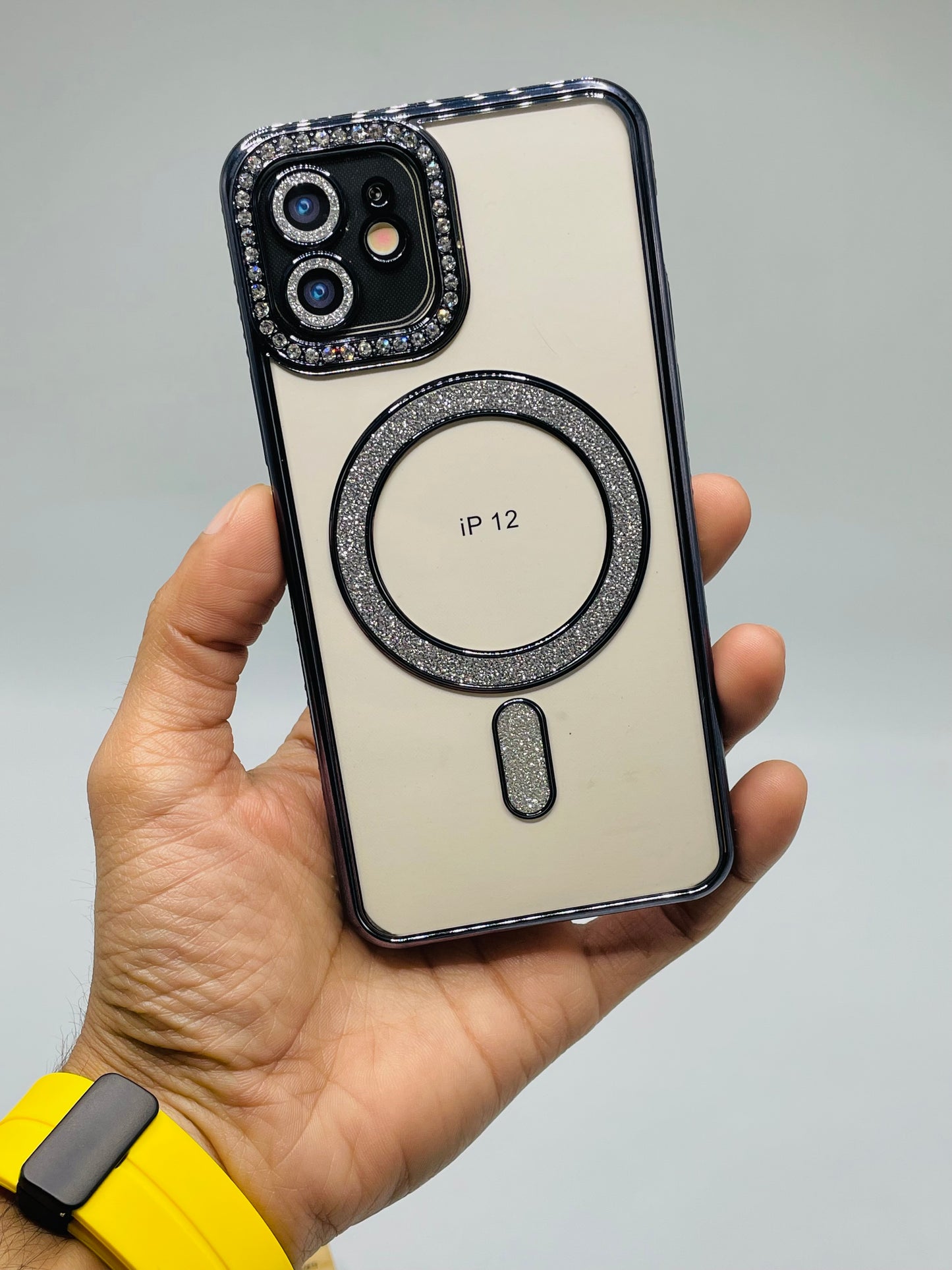 iPhone 12 Caseative Glitter Bling Clear Magnetic Case Compatible with MagSafe Wireless Charging