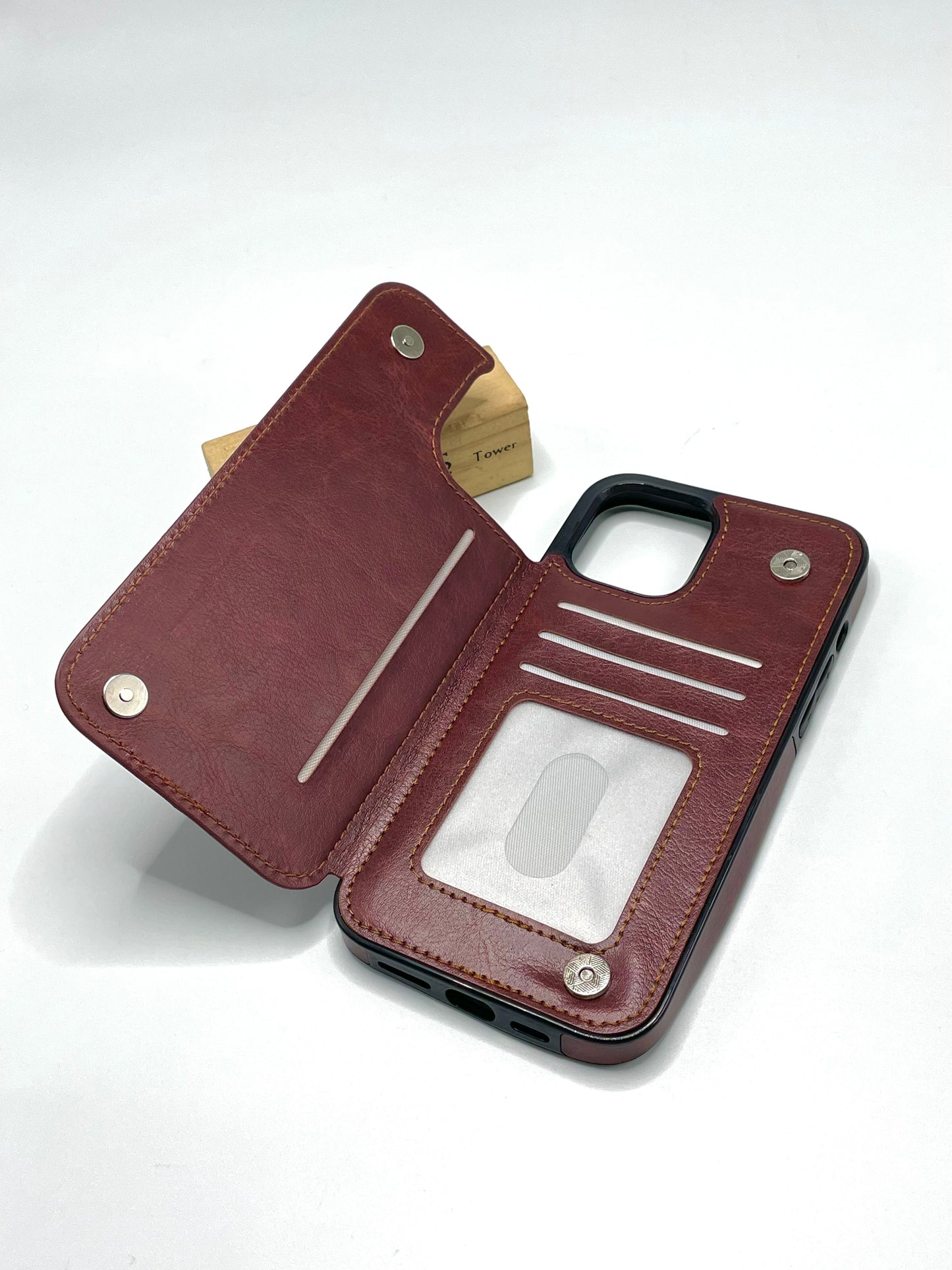 iPhone 12 pro max premium Leather Wallet Case