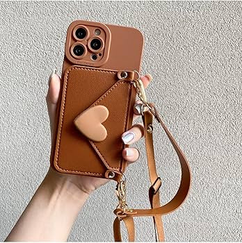 iPhone 15 pro max Heart Wallet Case