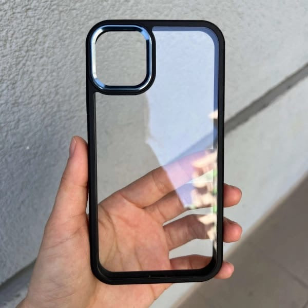 iPhone 11 Premium Crystal Shockproof Case with Black Edges