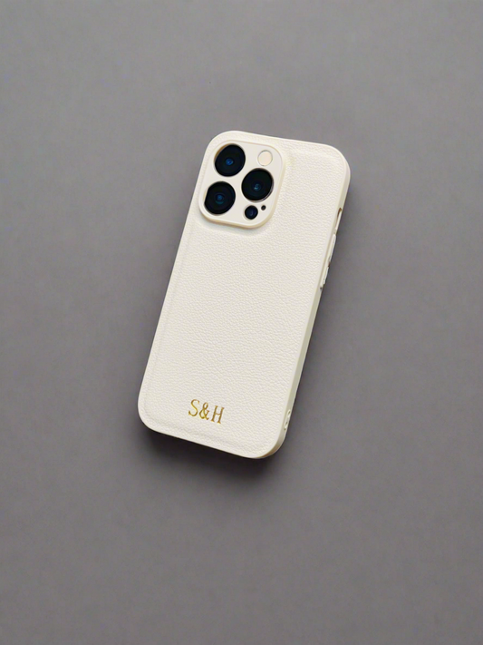 iPhone 14 pro Custom Letter Leather Case