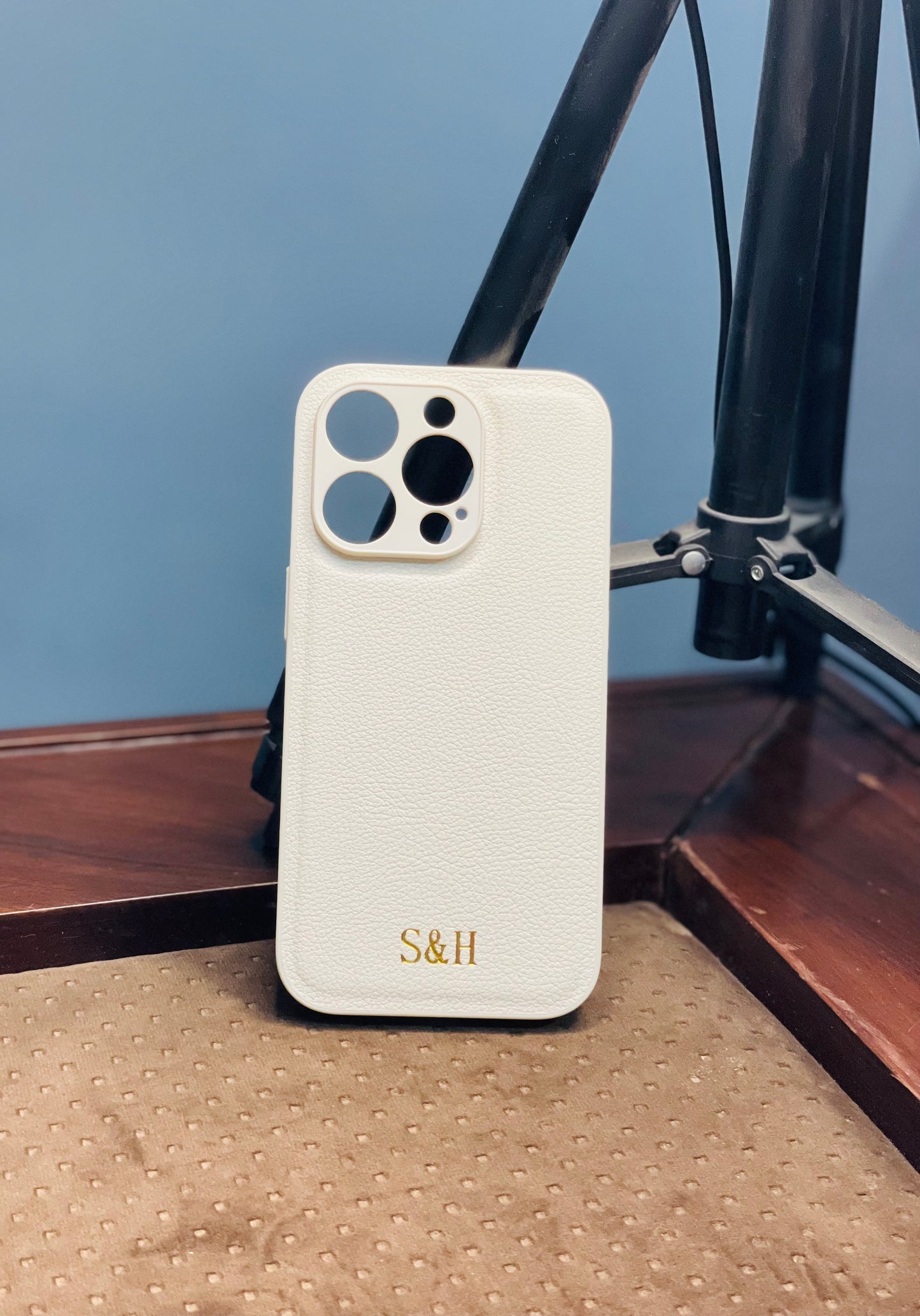 iPhone 14 pro Custom Letter Leather Case