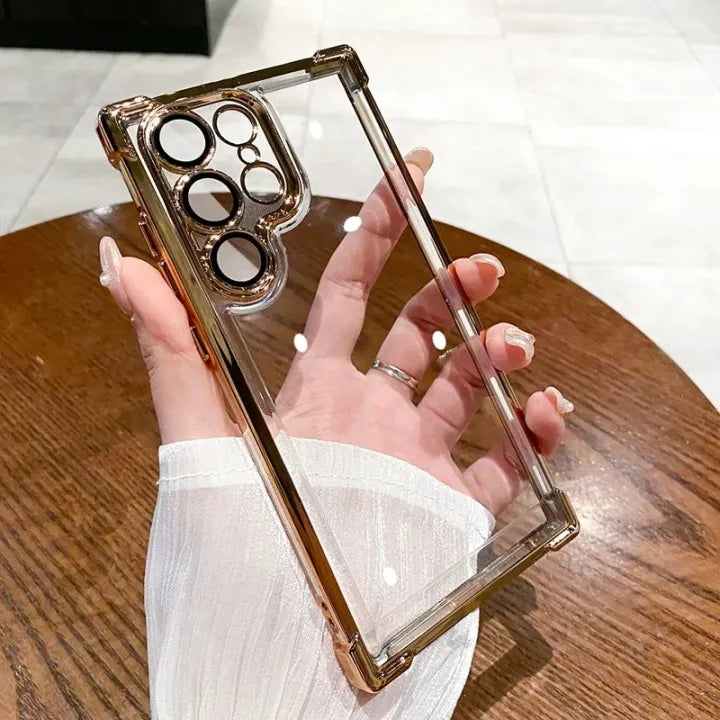 Samsung S24 Ultra Luxury Transparent Platting Shockproof Case