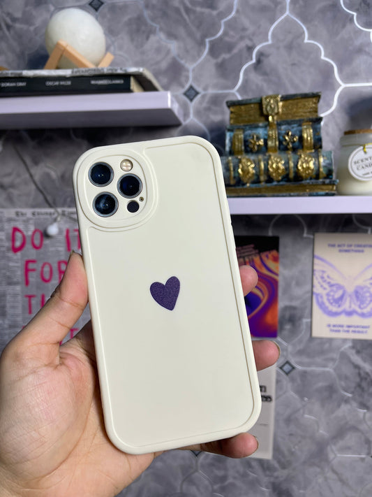 iPhone 16 pro max Soft White Heart Case