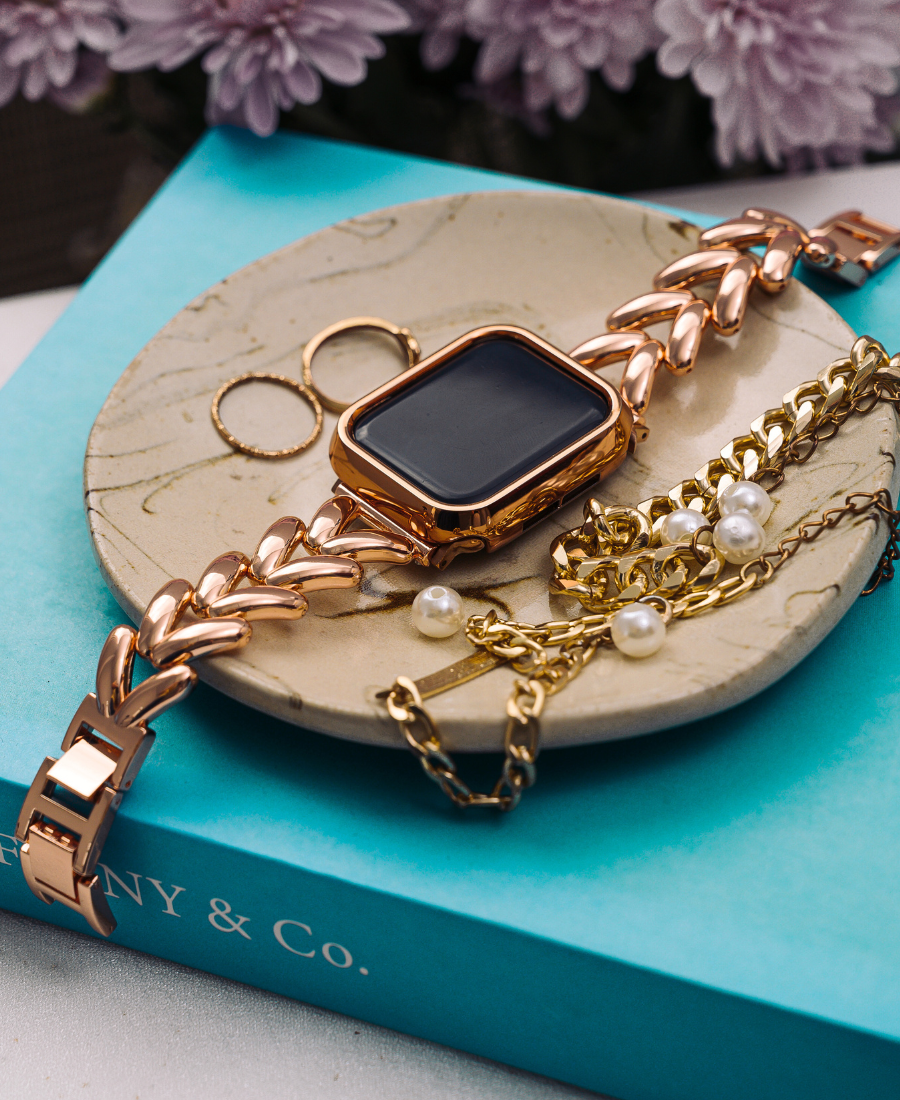 iWatch 42/44mm Rose Gold Braided Strap