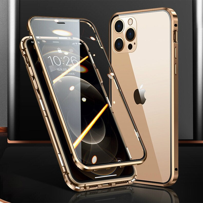 iPhone 13 Magnetic 360 Glass Case with Camera Protection