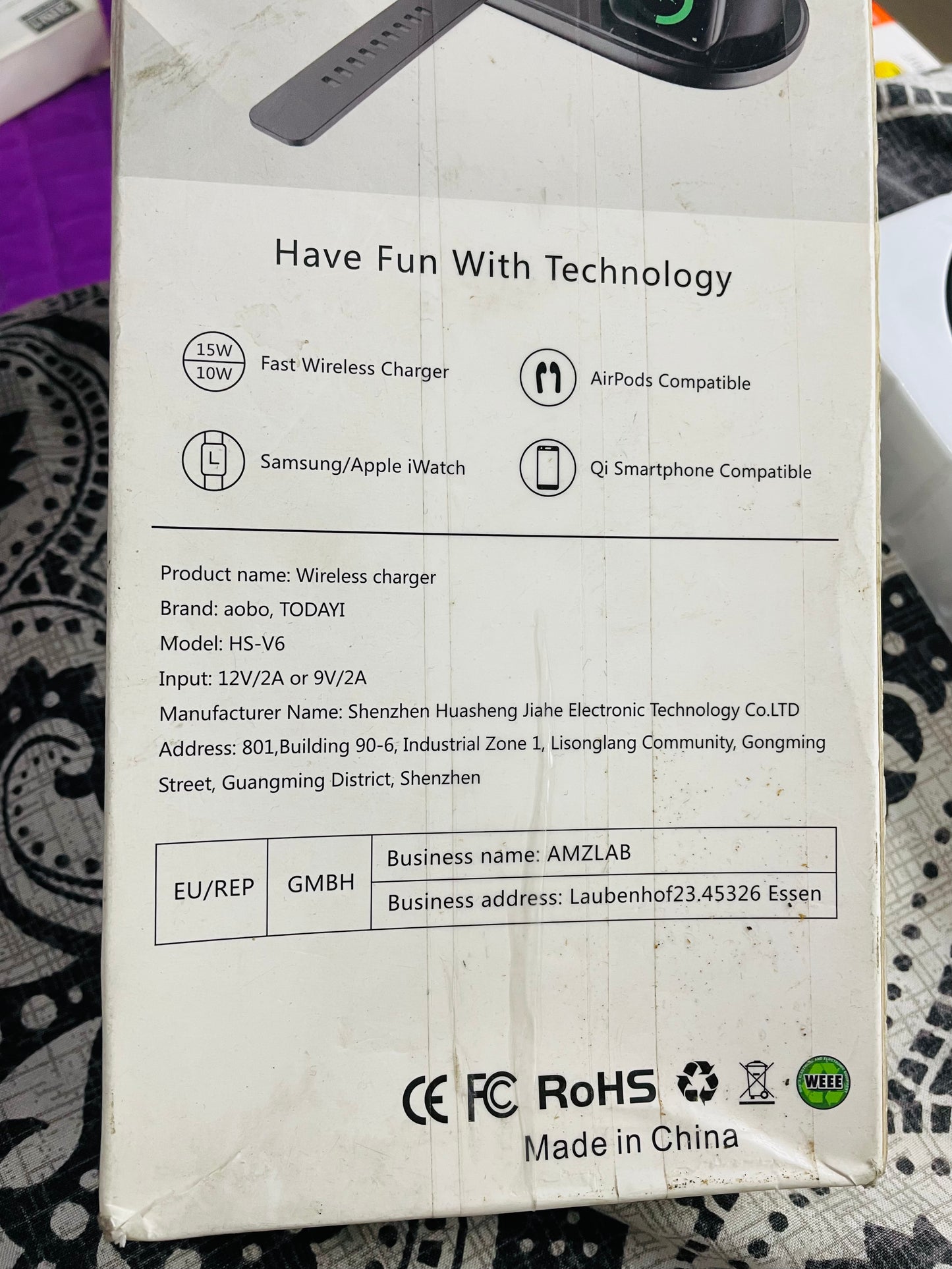 TEQ - 5-in-1 Fast Wireless Charger Support iOS & Android Devices