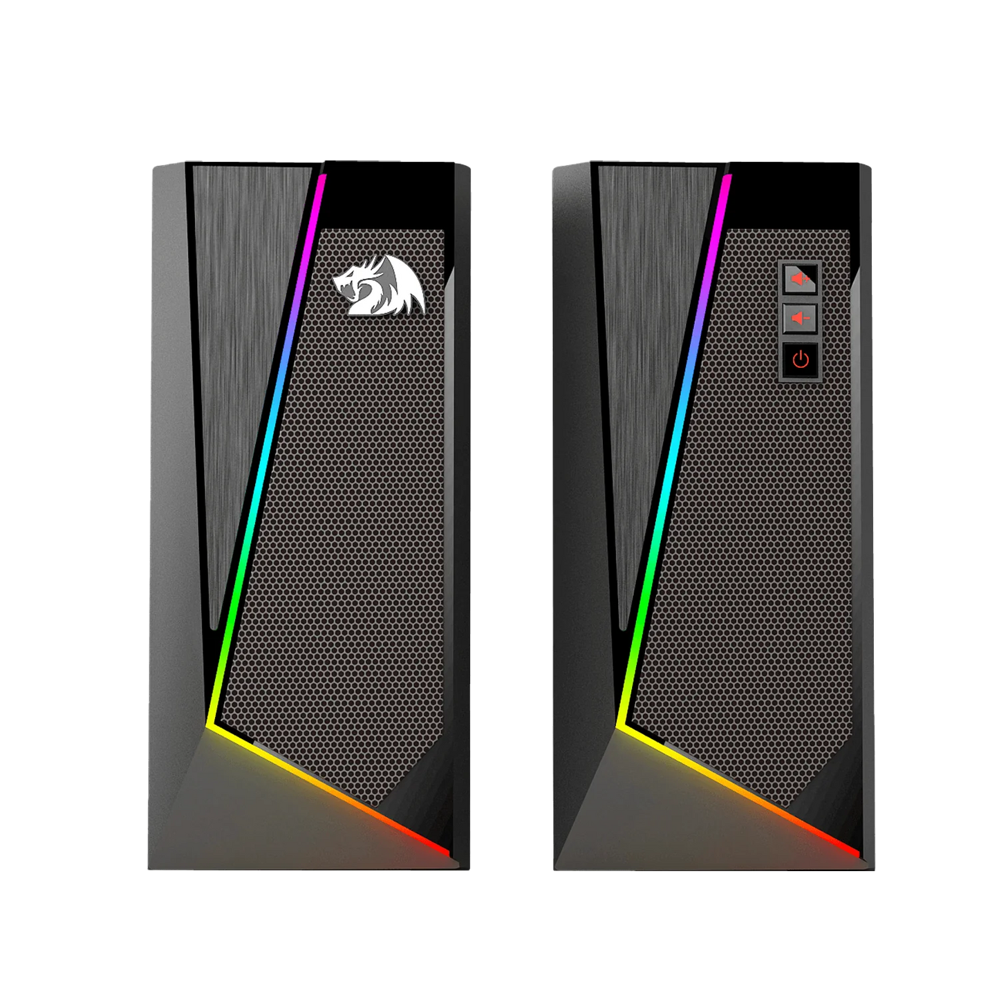 Redragon GS520 Anvil RGB Desktop Speakers, 2.0 Channel PC Computer Stereo Speaker with 6 Colorful LED Modes