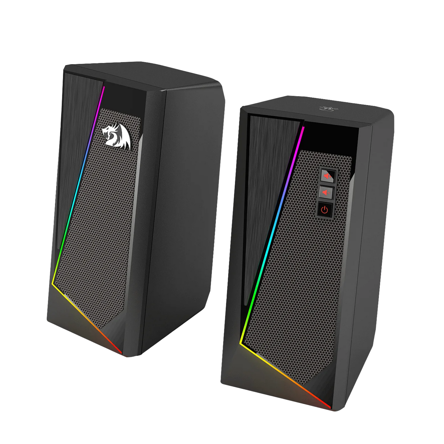 Redragon GS520 Anvil RGB Desktop Speakers, 2.0 Channel PC Computer Stereo Speaker with 6 Colorful LED Modes