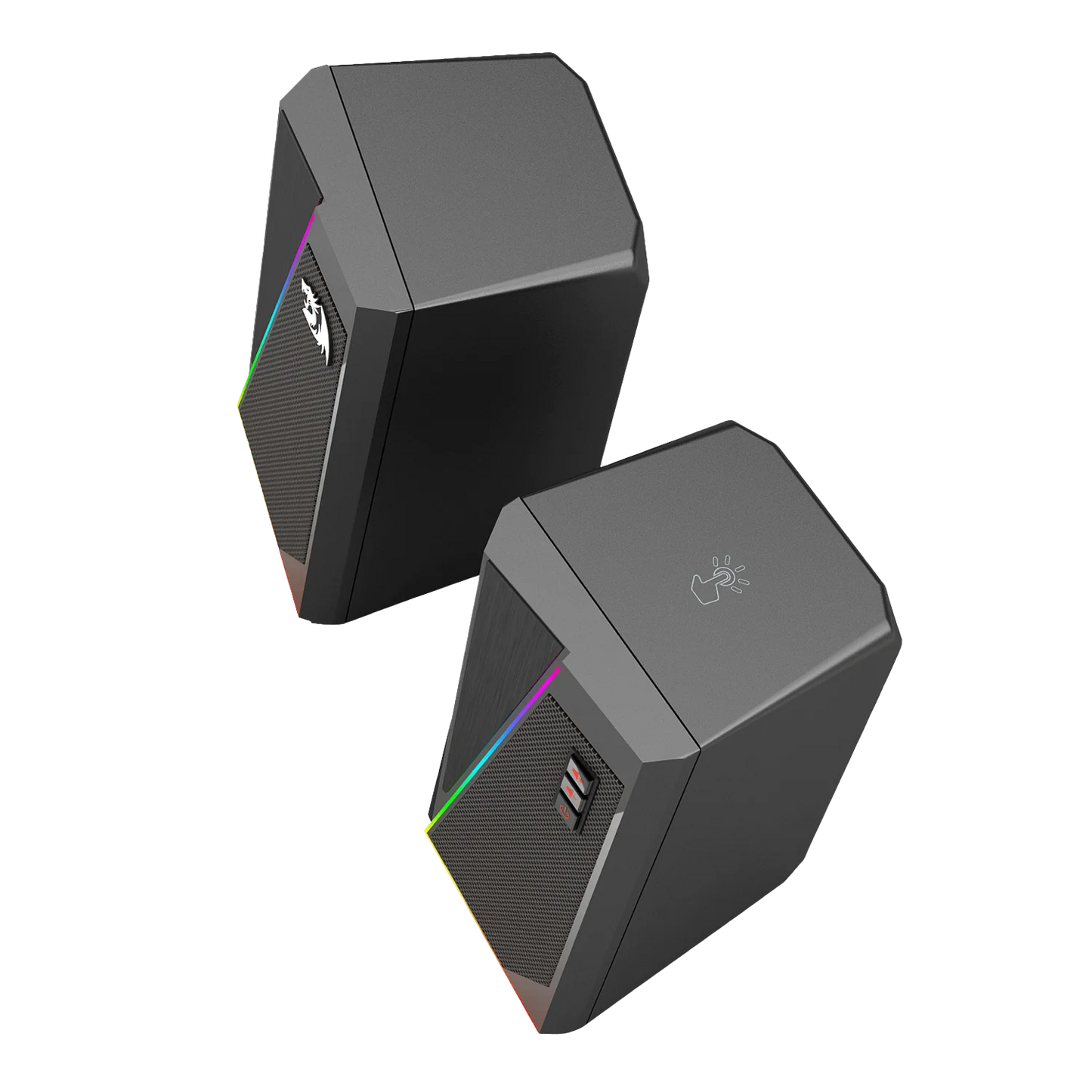 Redragon GS520 Anvil RGB Desktop Speakers, 2.0 Channel PC Computer Stereo Speaker with 6 Colorful LED Modes