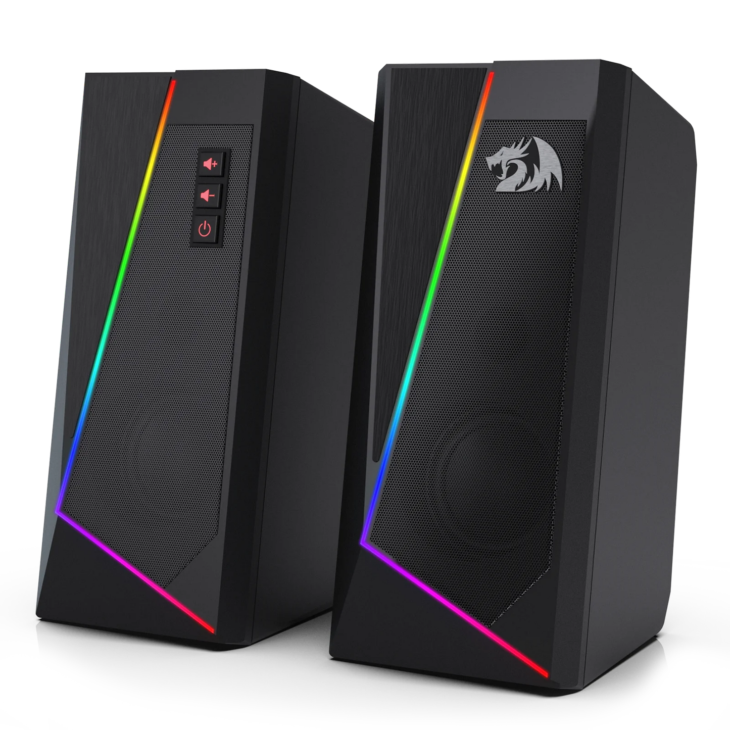 Redragon GS520 Anvil RGB Desktop Speakers, 2.0 Channel PC Computer Stereo Speaker with 6 Colorful LED Modes