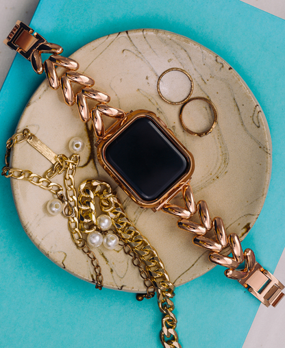 iWatch 42/44mm Rose Gold Braided Strap