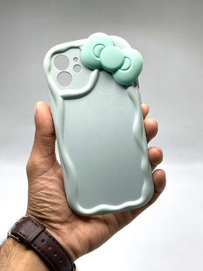 iPhone 12 Silicon 3D Hello Kitty Bow Case