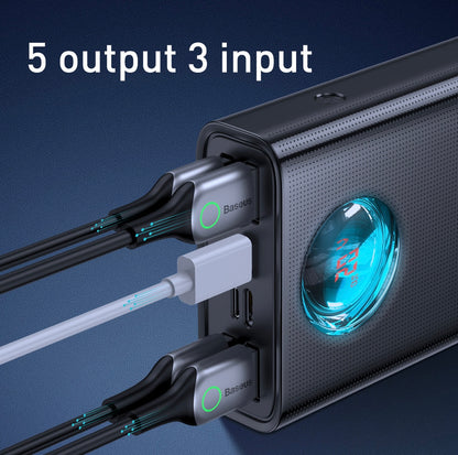 Baseus Amblight Digital Display Quick Charge Power bank 30000mAh 65W Black Without Box Used Condition